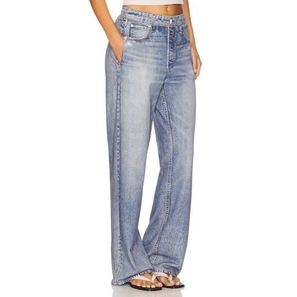 NWT rag & bone Miramar Terry Wide Leg in Scarlet Photo Print Jean Sweatpants XL - Picture 8 of 10